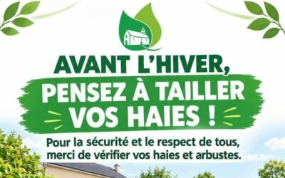 Rappel aux citoyens : Entretien des haies et végétaux